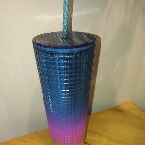 24 OZ Starbucks X Tim Singleton 2023 Pride Cold Cup Tumbler Blue Ombre LN